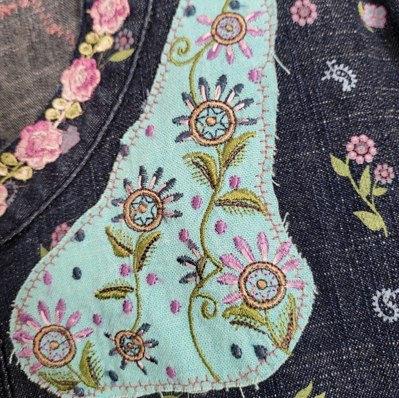 Long Upcycled Denim Duster / Jacket - Picture 2 of 16